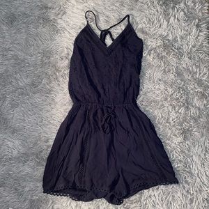 Navy blue beach romper